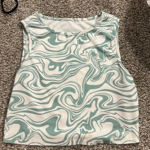 Green crop top